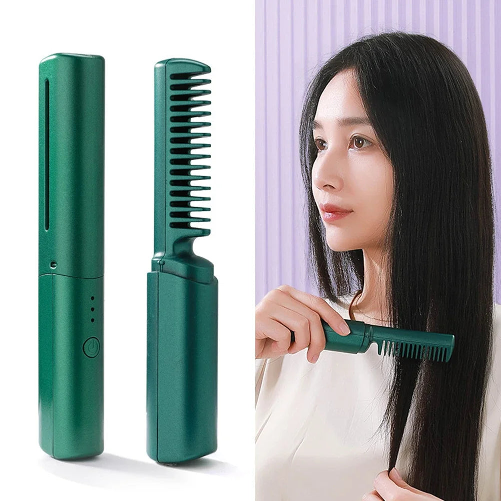 ❤️PEINE ALIZADOR DE CABELLO PORTATIL RECARGABLE💠