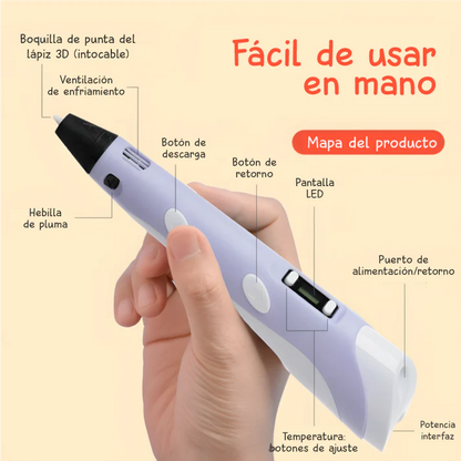 LAPIZ 3D + FILAMENTO - DESPIERTA TU CREATIVIDAD