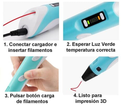 LAPIZ 3D + FILAMENTO - DESPIERTA TU CREATIVIDAD