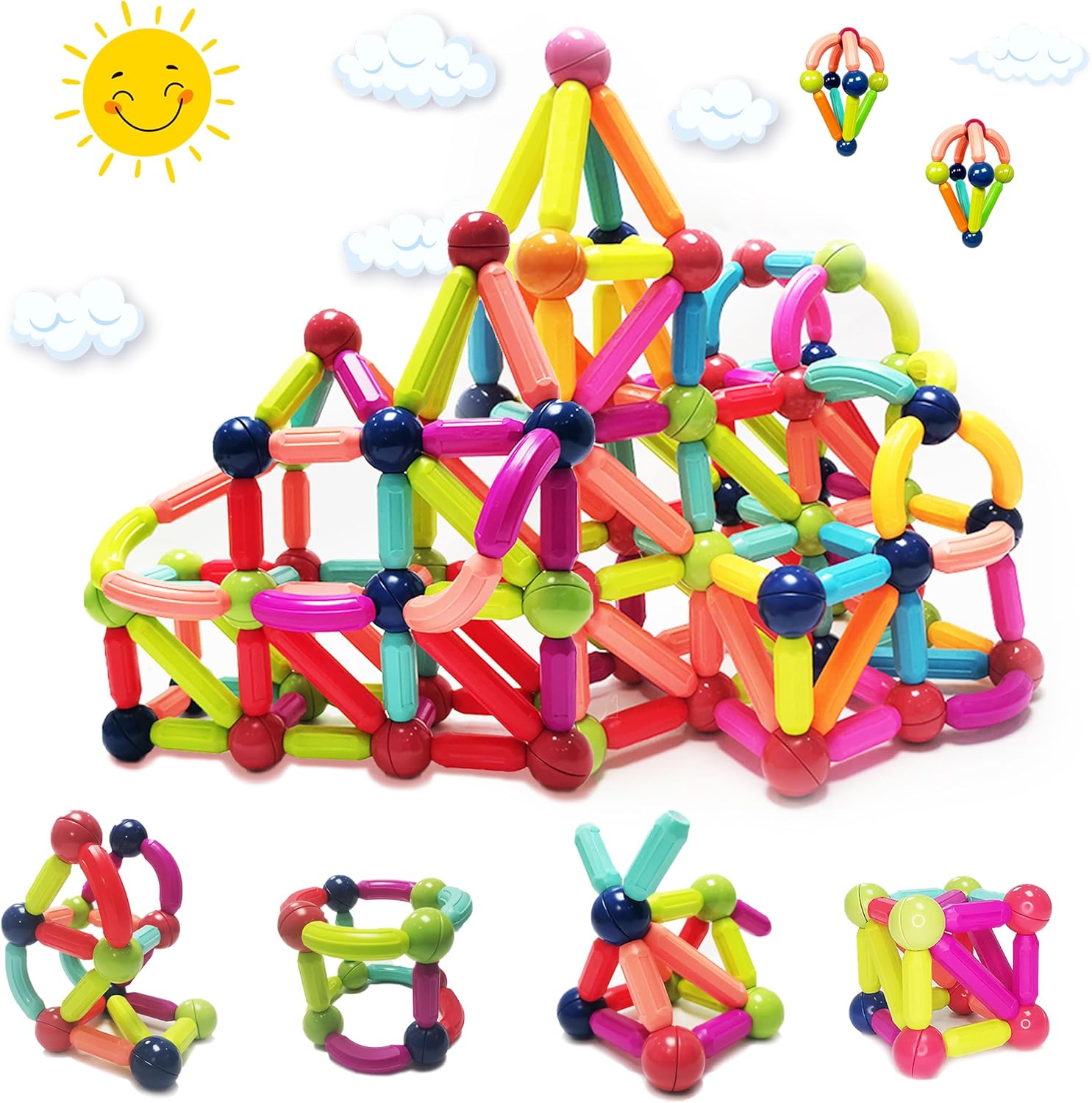 Bloques de Construccion Magneticos 72pcs