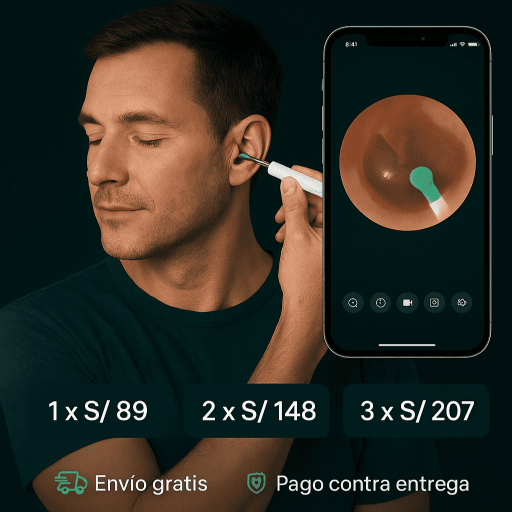 Limpiador de Oidos con Camara WIFI Recargable