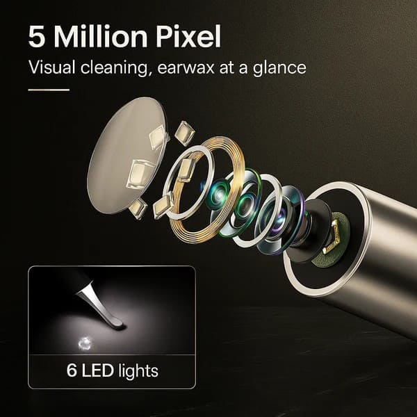 Limpiador de Oidos con Camara WIFI Recargable