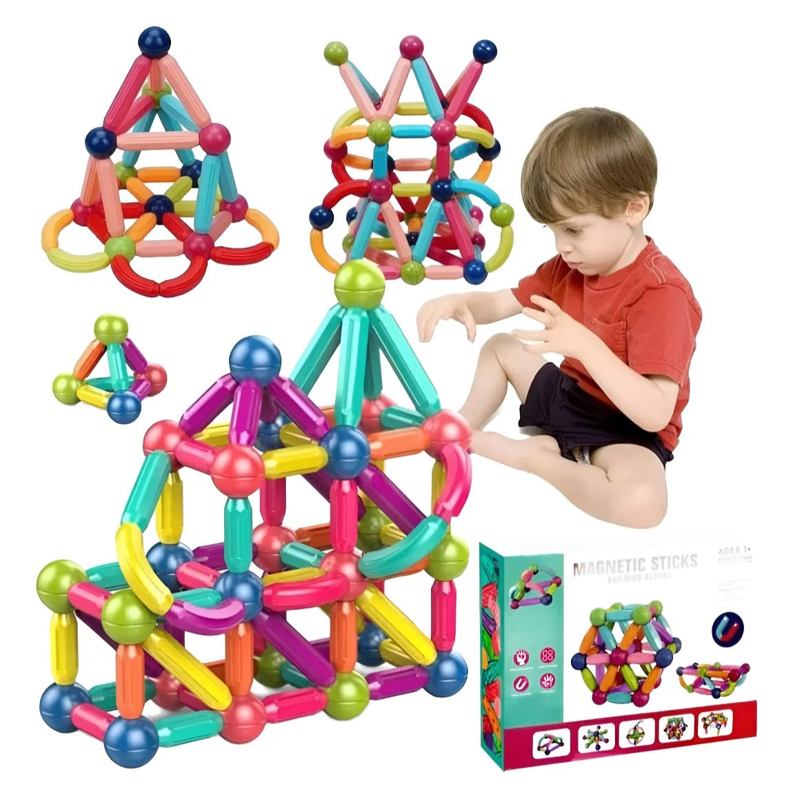 Bloques de Construccion Magneticos 72pcs