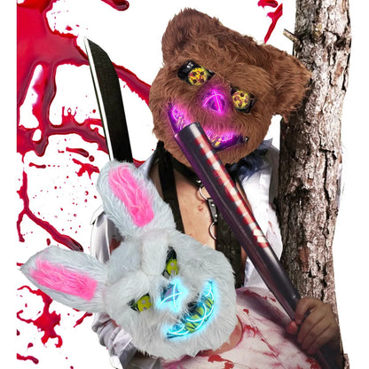 Mascara Led Halloween Conejo Oso la Purga