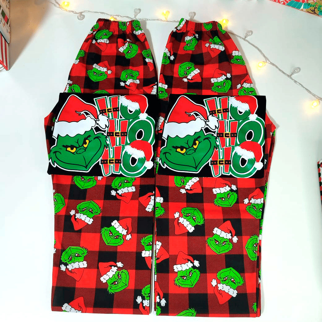 PIJAMA NAVIDEÑA GRINCH REGALO PAREJA (S/M/L)