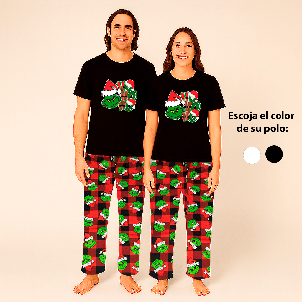 PIJAMA NAVIDEÑA GRINCH REGALO PAREJA (S/M/L)