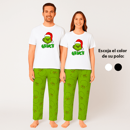 PIJAMA NAVIDEÑA GRINCH REGALO PAREJA (S/M/L)