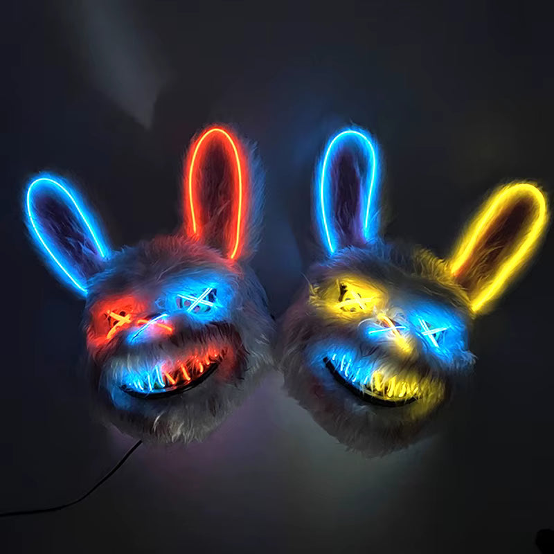 Mascara Led Halloween Conejo Oso la Purga