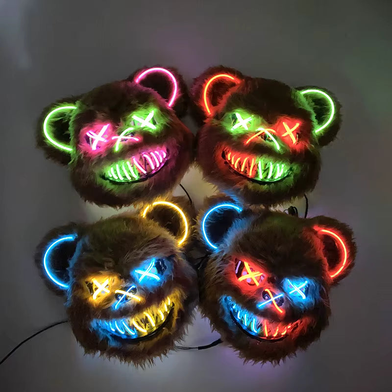 Mascara Led Halloween Conejo Oso la Purga