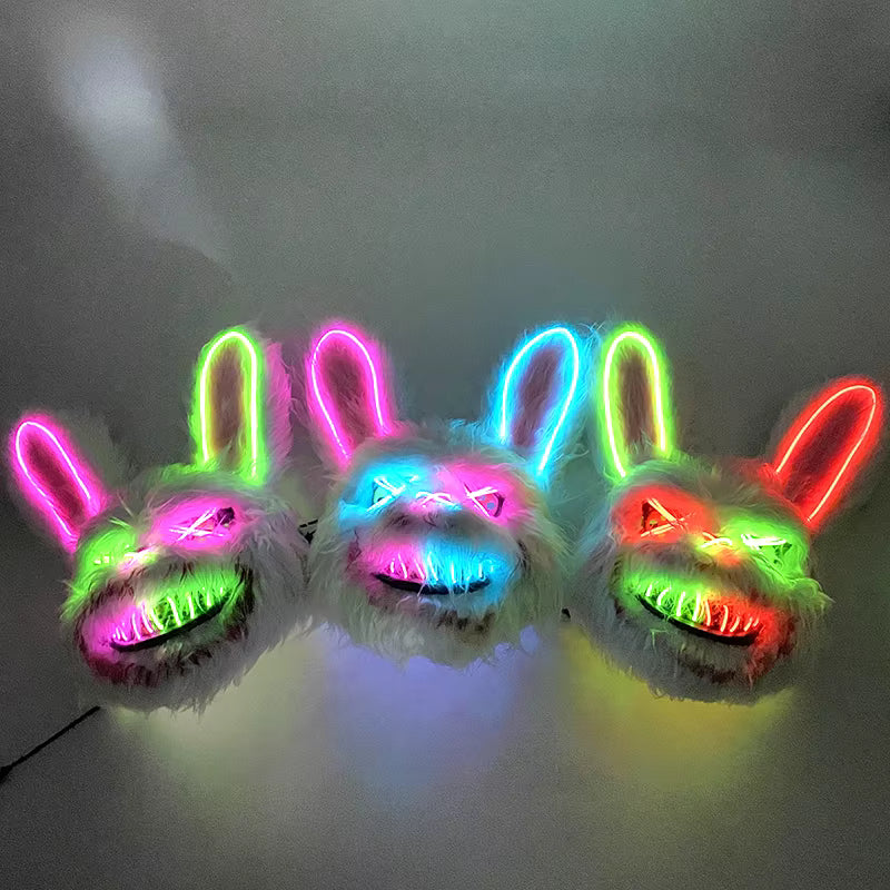Mascara Led Halloween Conejo Oso la Purga