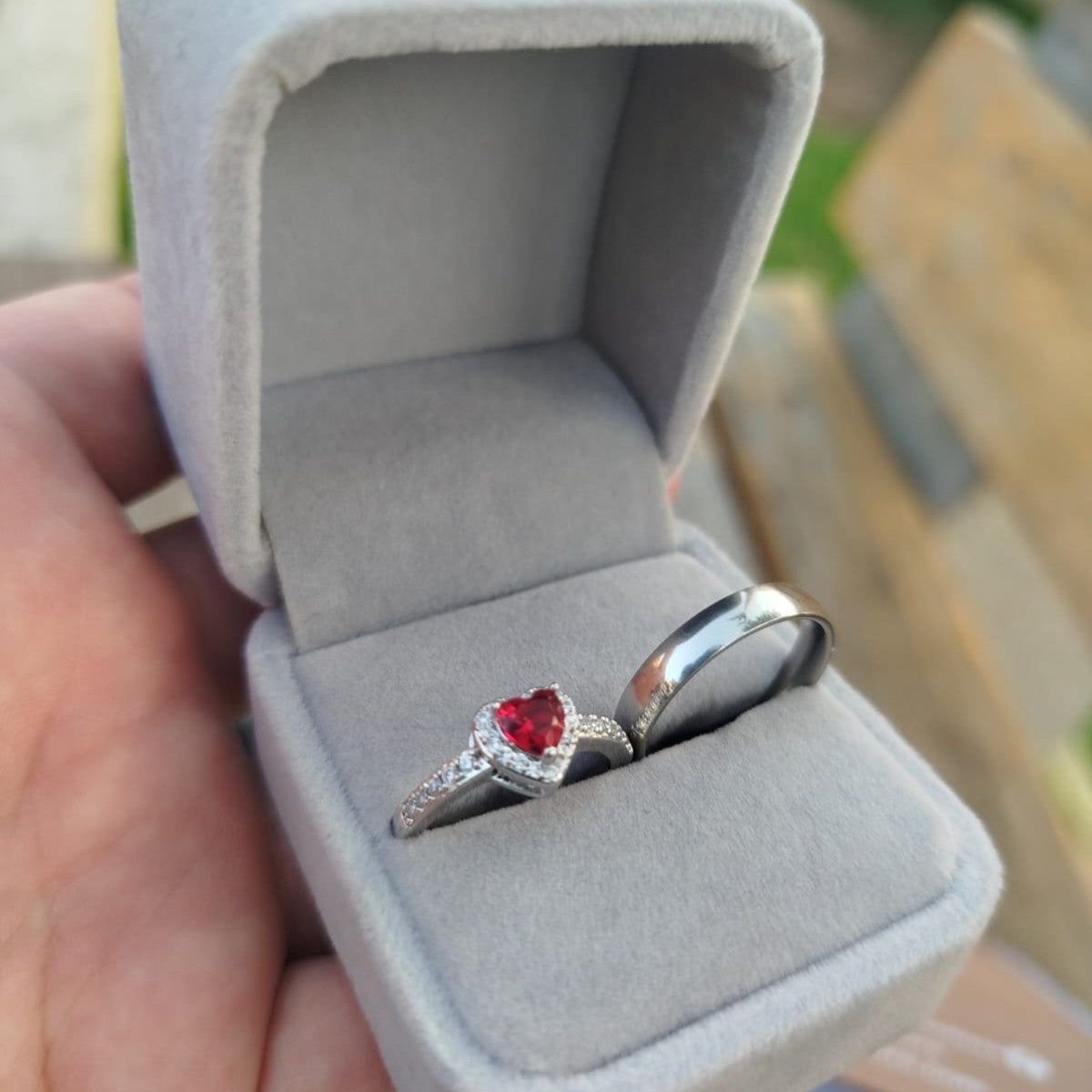 Set Anillos de Promesa con Acta