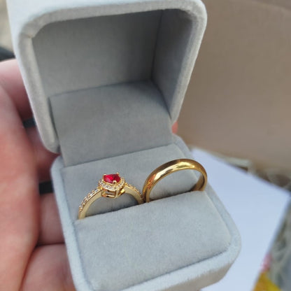 Set Anillos de Promesa con Acta