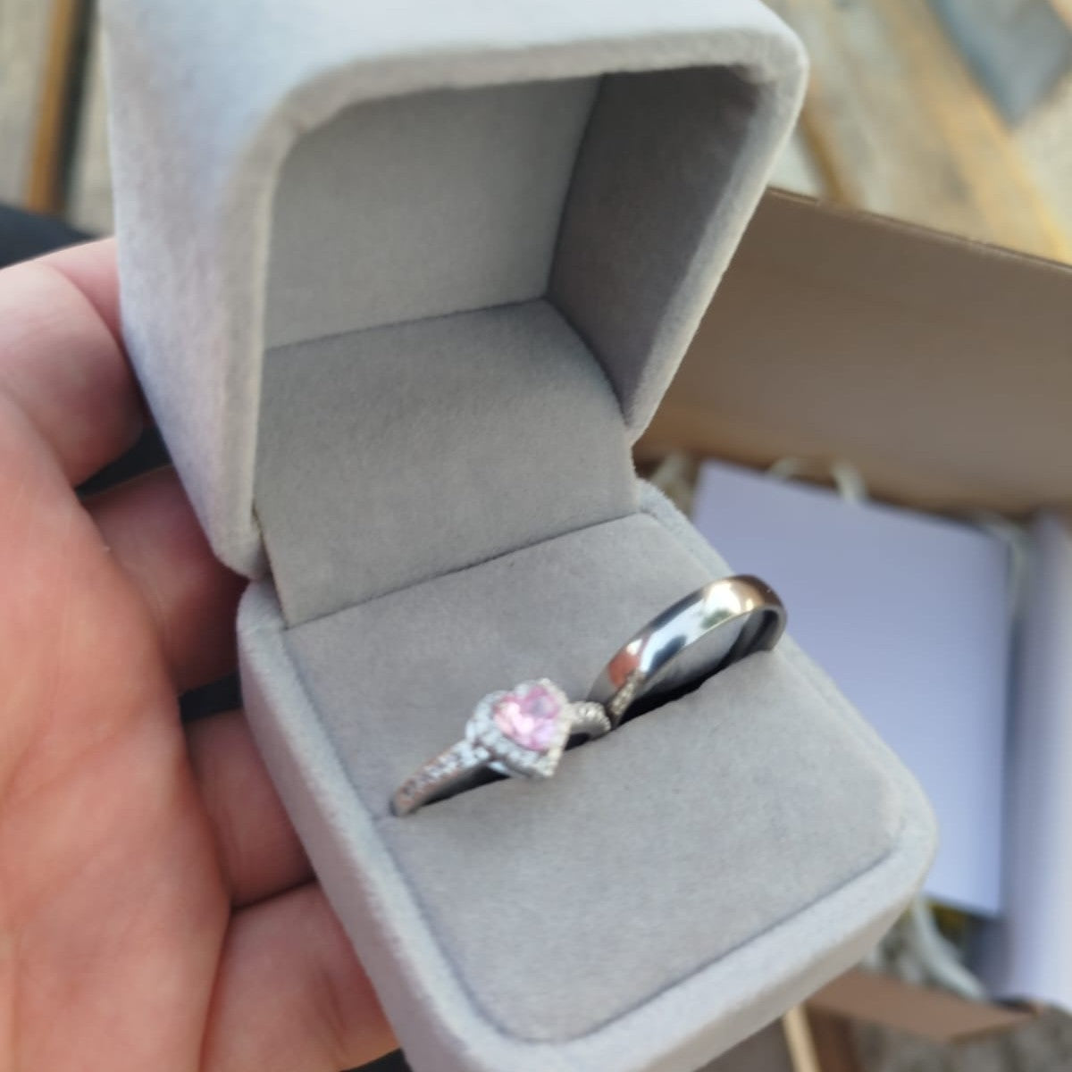 Set Anillos de Promesa con Acta