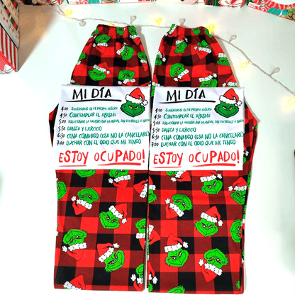 PIJAMA NAVIDEÑA GRINCH REGALO PAREJA (S/M/L)