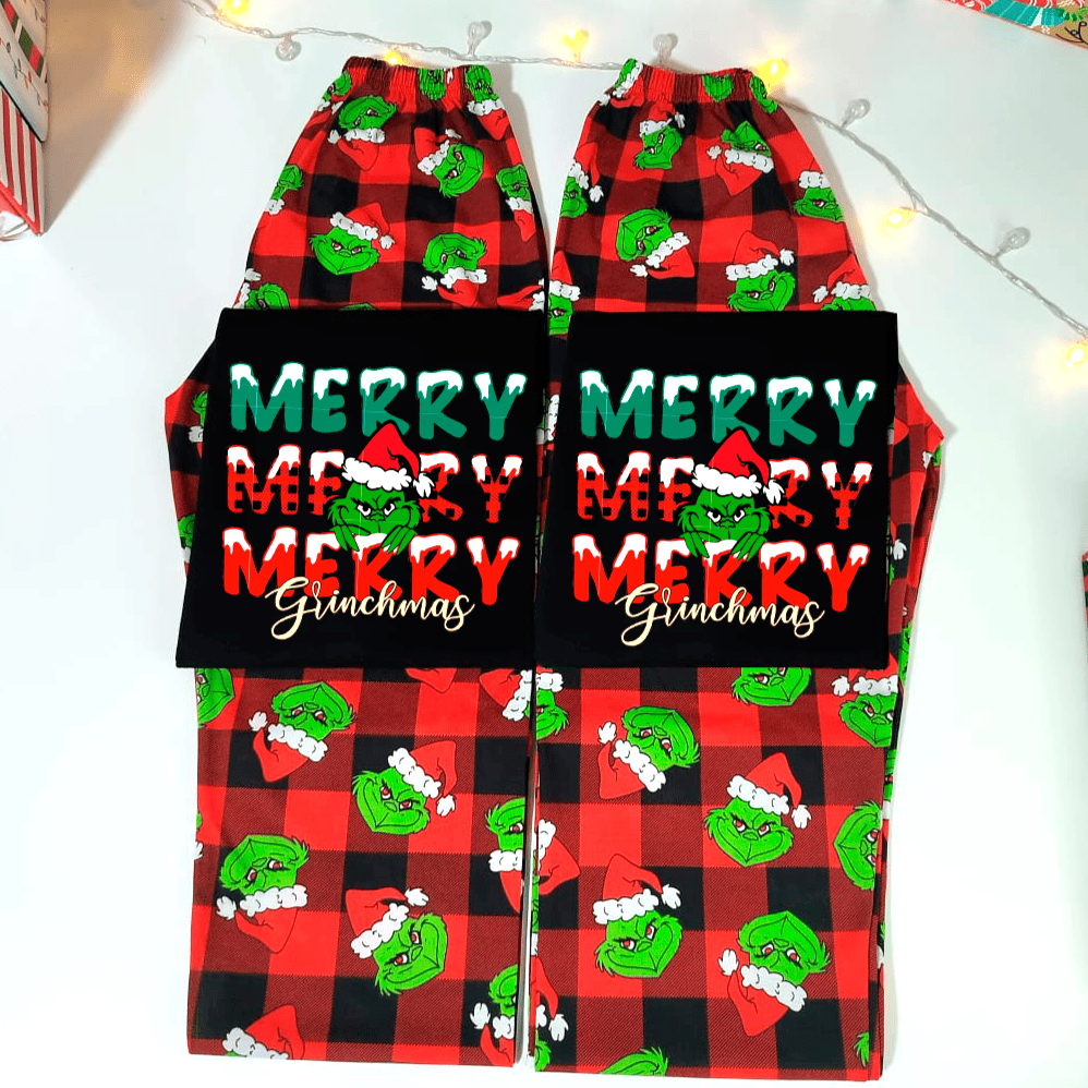 PIJAMA NAVIDEÑA GRINCH REGALO PAREJA (S/M/L)