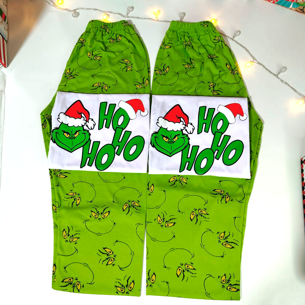 PIJAMA NAVIDEÑA GRINCH REGALO PAREJA (S/M/L)
