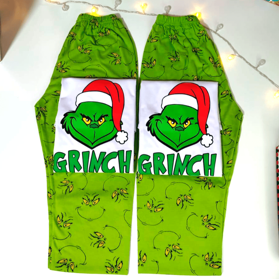 PIJAMA NAVIDEÑA GRINCH REGALO PAREJA (S/M/L)